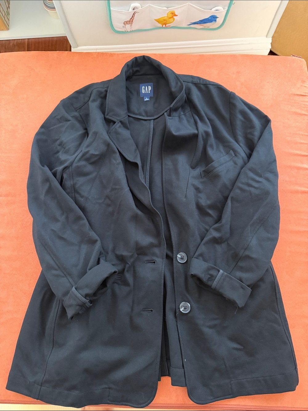 GAP Women's Black Longline Blazer Coat